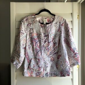 Chico's Multicolor Paisley Jacket